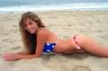 All-American girl in sexy American flag bikini