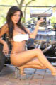 Beautiful brunette model with amazing body, Jessica: Bullz-Eye.com Featured Model in white bikini Brazilian
