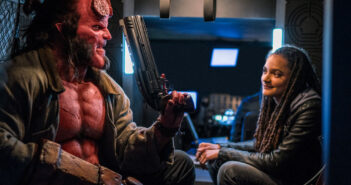 David Harbour and Sasha Lane in "Hellboy"