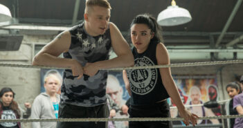Florence Pugh and Jack Lowden in "Fighting With My Family"