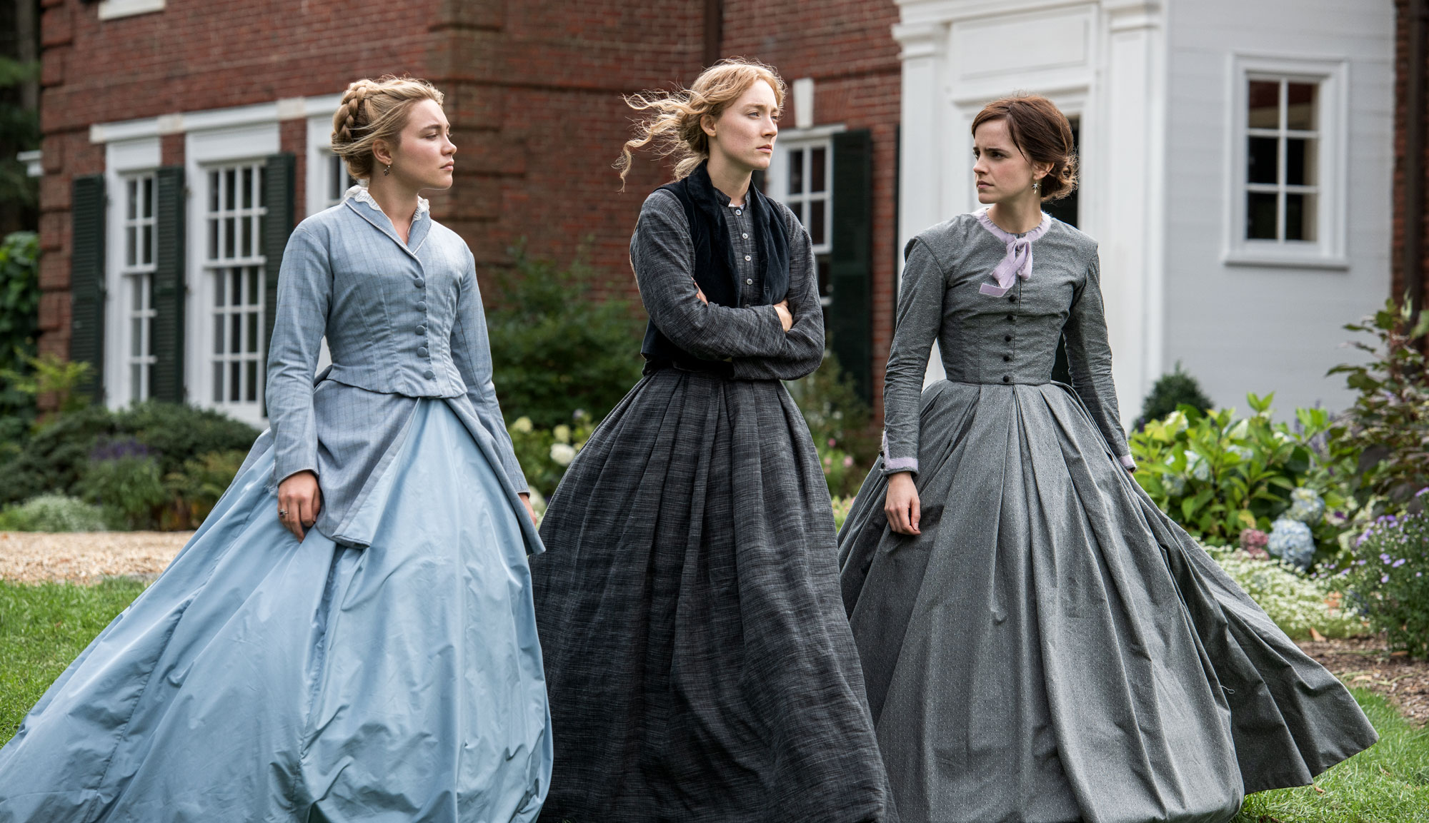 Saoirse Ronan, Emma Watson and Florence Pugh in "Little Women"