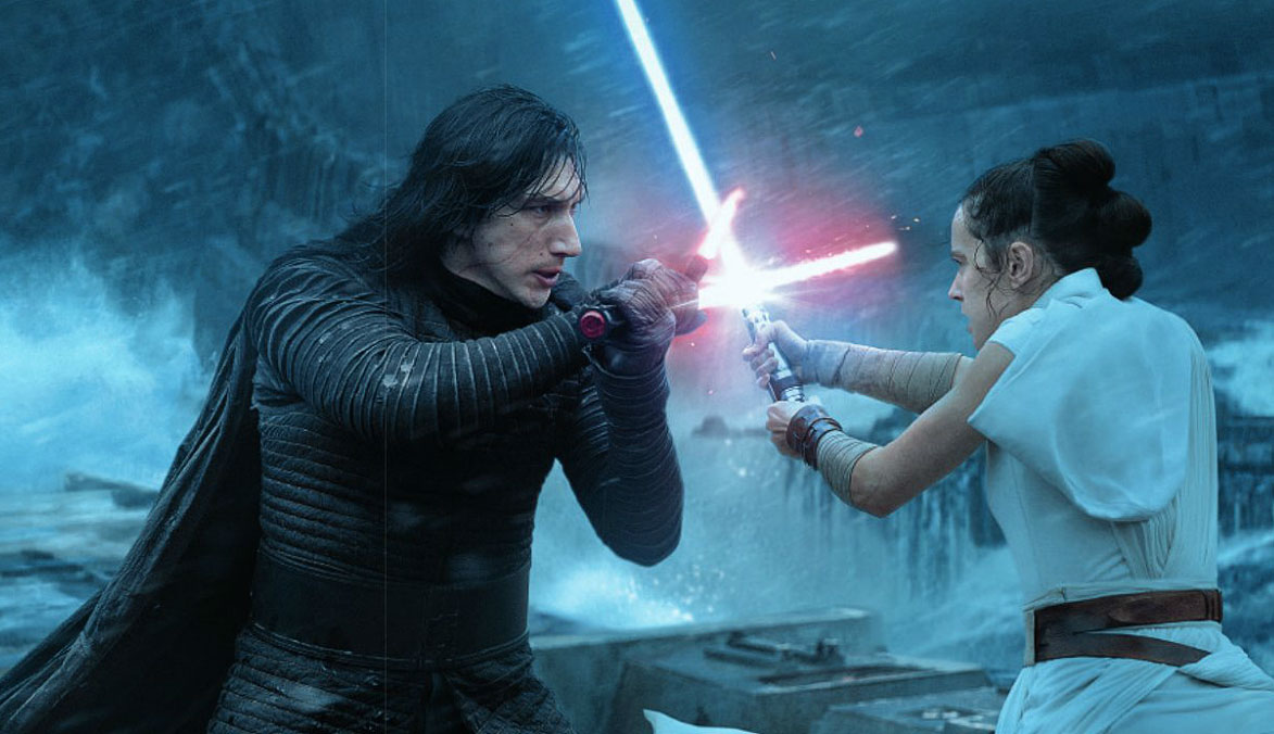 Adam Driver and Daisy Ridley in "Star Wars: The Rise of Skywalker"