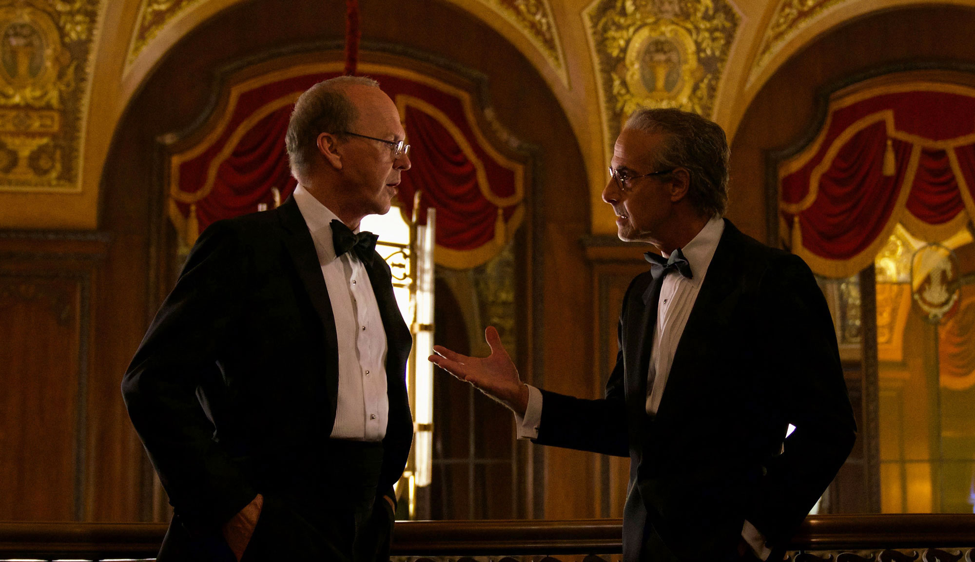 Michael Keaton and Stanley Tucci in "Worth"