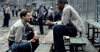 Tim Robbins and Morgan Freeman in "The Shawshank Redemption"