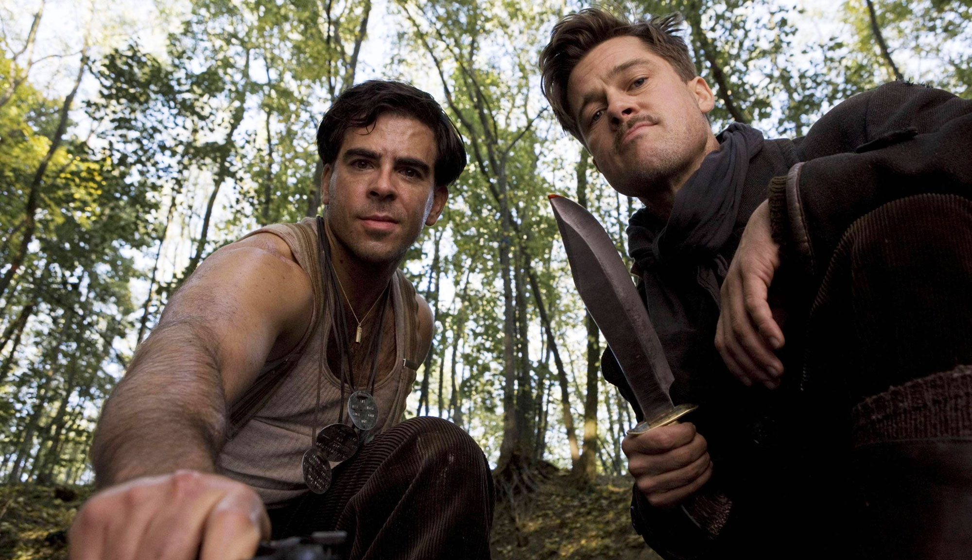 Brad Pitt and Eli Roth in "Inglourious Basterds"