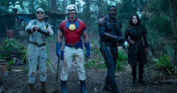 Idris Elba, John Cena, Daniela Melchior and David Dastmalchian in "The Suicide Squad"