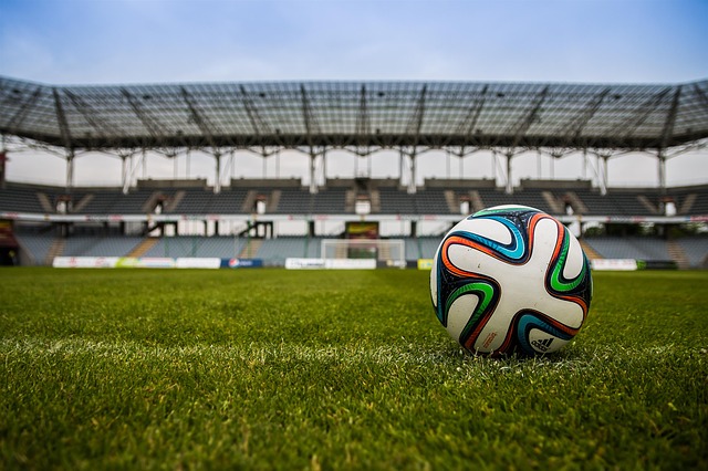 soccer ball in stadium