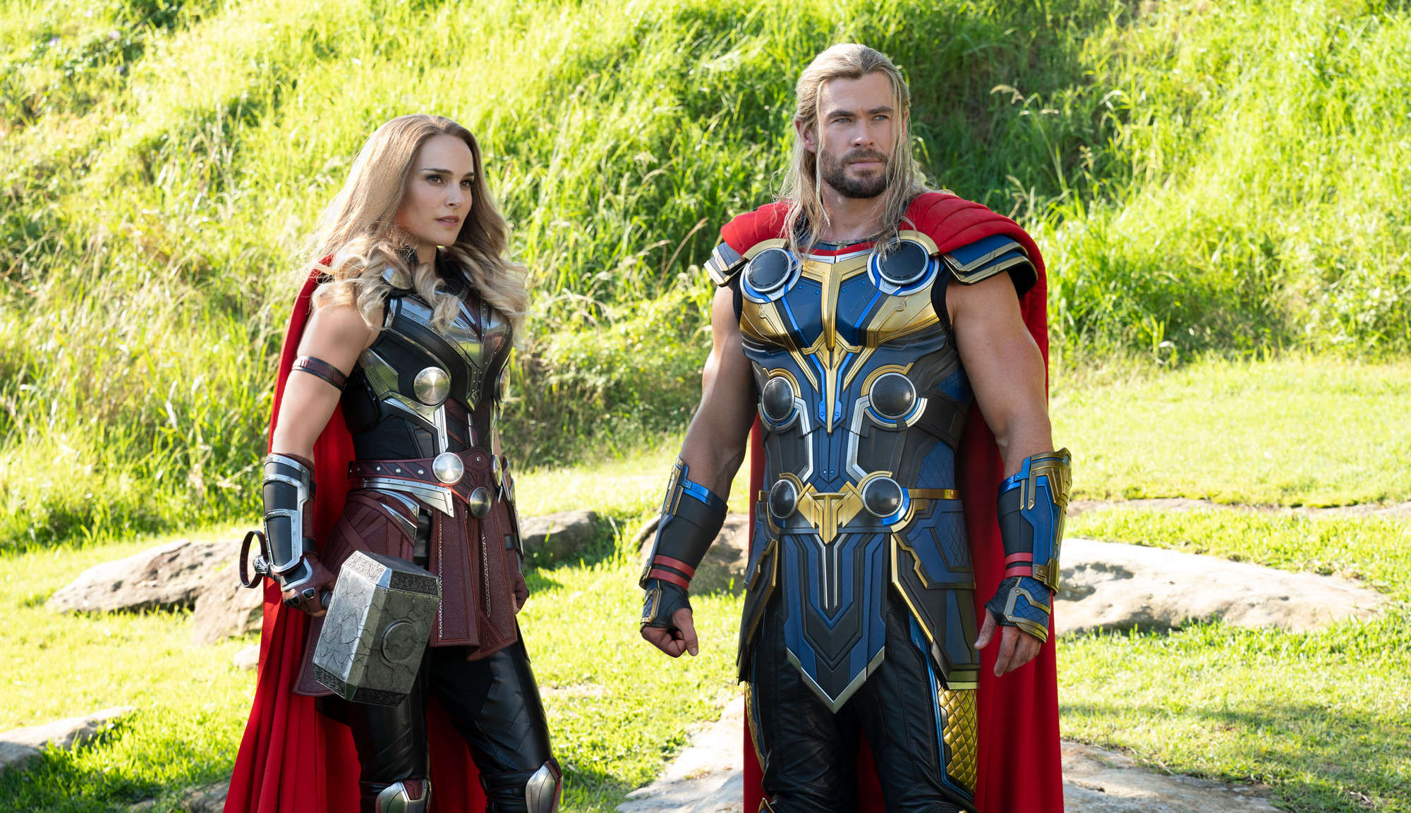 Chris Hemsworth and Natalie Portman in "Thor: Love and Thunder"