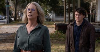 Jamie Lee Curtis and Rohan Campbell in "Halloween Ends"