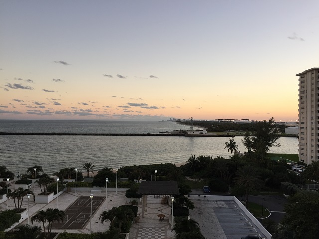 Fort Lauderdale coastline sunset