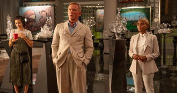 Daniel Craig, Janelle Monáe and Jessica Henwick in "Glass Onion: A Knives Out Mystery"