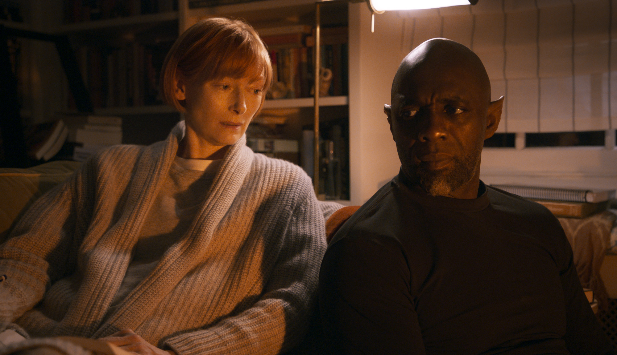 Tilda Swinton and Idris Elba in "Three Thousand Years of Longing"
