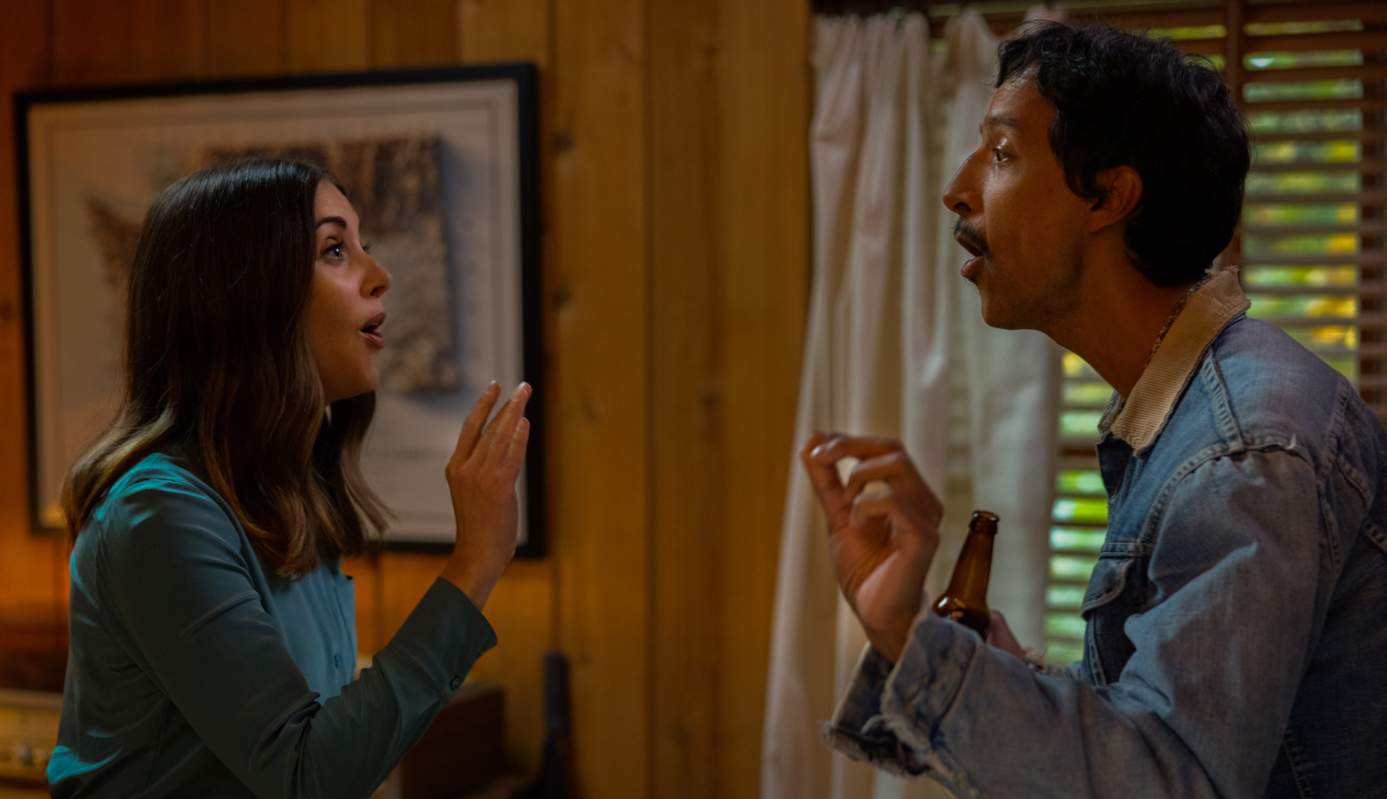Alison Brie and Danny Pudi in "Somebody I Used to Know"