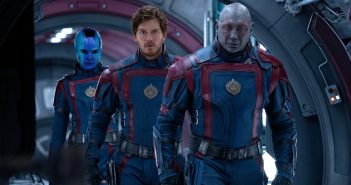 Chris Pratt, Dave Bautista and Karen Gillan in "Guardians of the Galaxy Vol. 3"