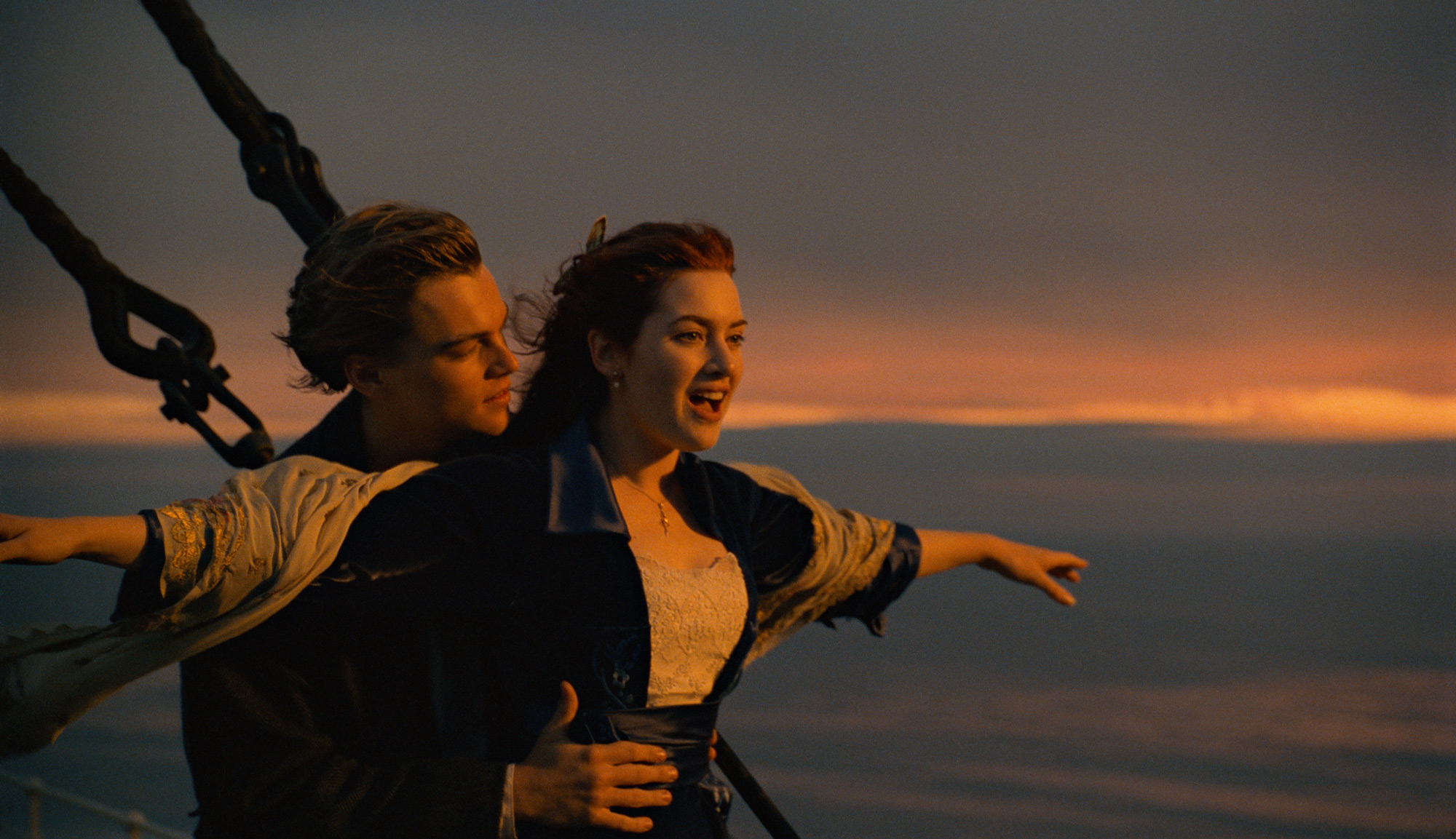 Leonardo DiCaprio and Kate Winslet in "Titanic"