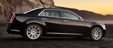 2011 Chrysler 300 black side view