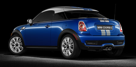 2012 Mini Cooper S Coupe rear angle view