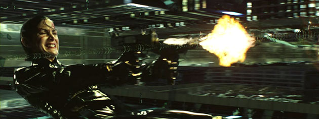 Carrie-Anne Moss as Trinity in "The Matrix"