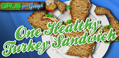 One healthy turkey sandwich