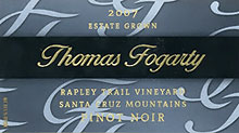 Thomas Fogarty 2007 Rapley Trail Vineyard Pinot Noir