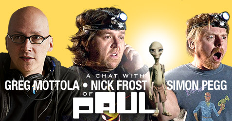 Greg Mottola, Nick Frost, and Simon Peg interview header
