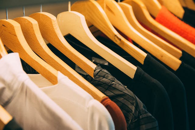 clothes on the rack