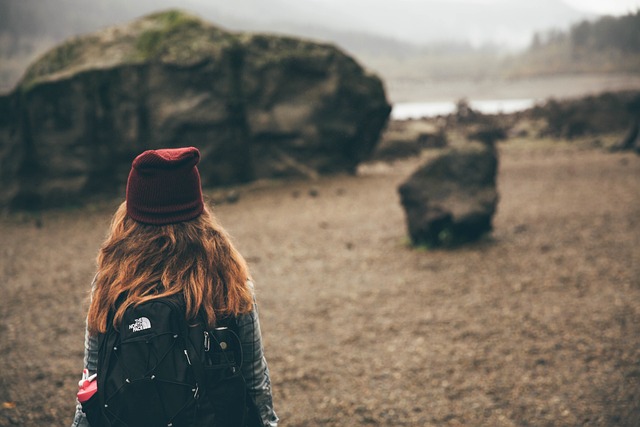 girl with backpack