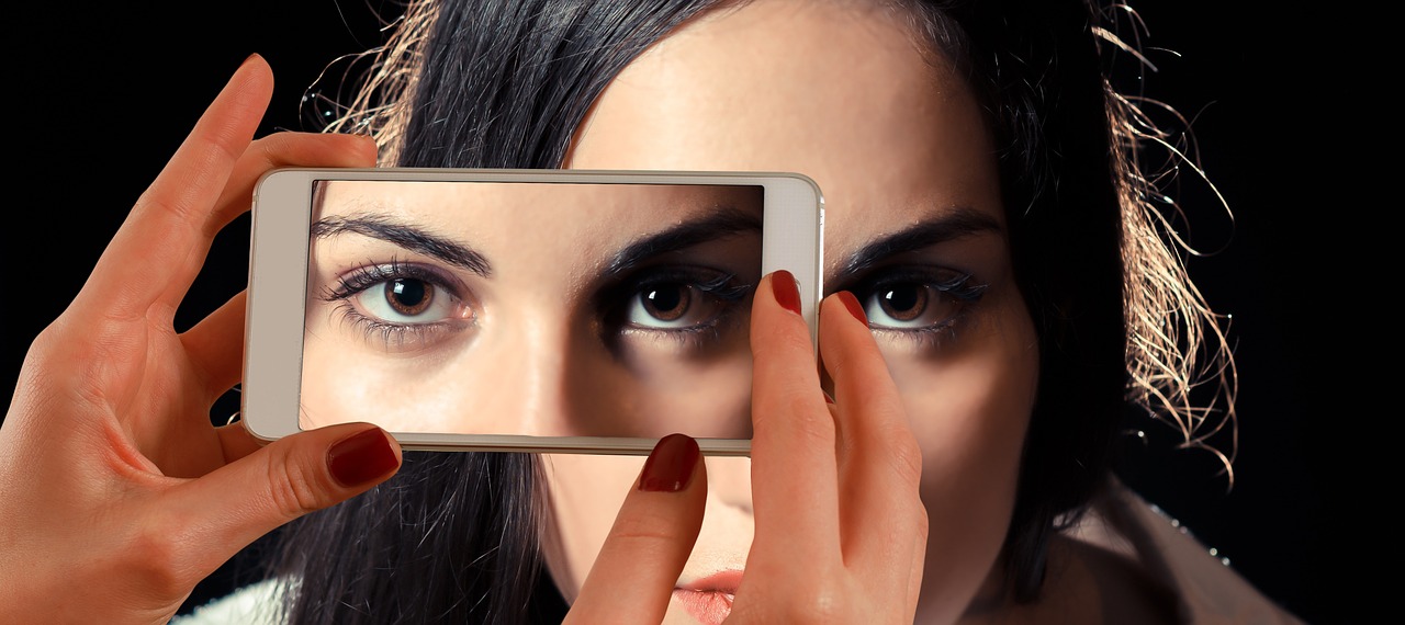 woman with phone