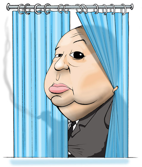 alfred hitchcock caricature