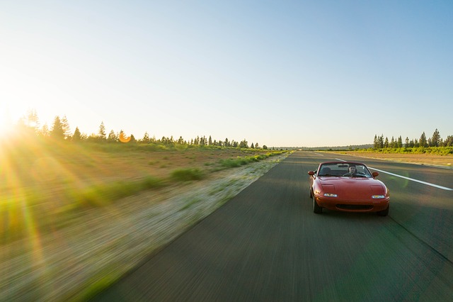 car on road