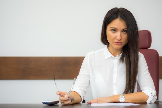 female lawyer with long dark hair