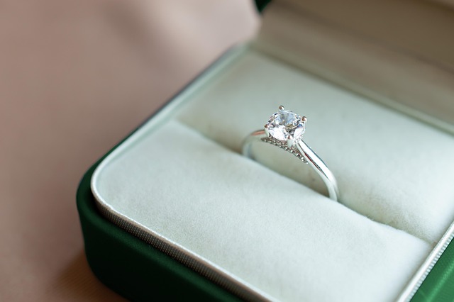 engagement ring in a box