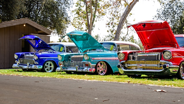 classic cars at car show