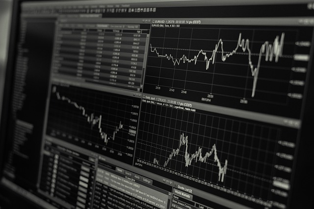stock market chart on computer screen