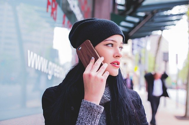 attractive woman on the phone