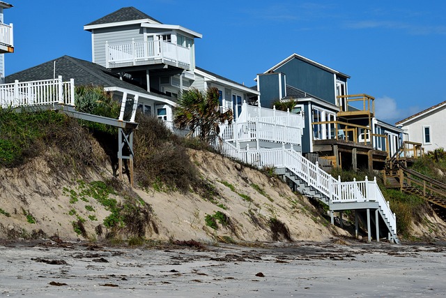 beach erosion by a house