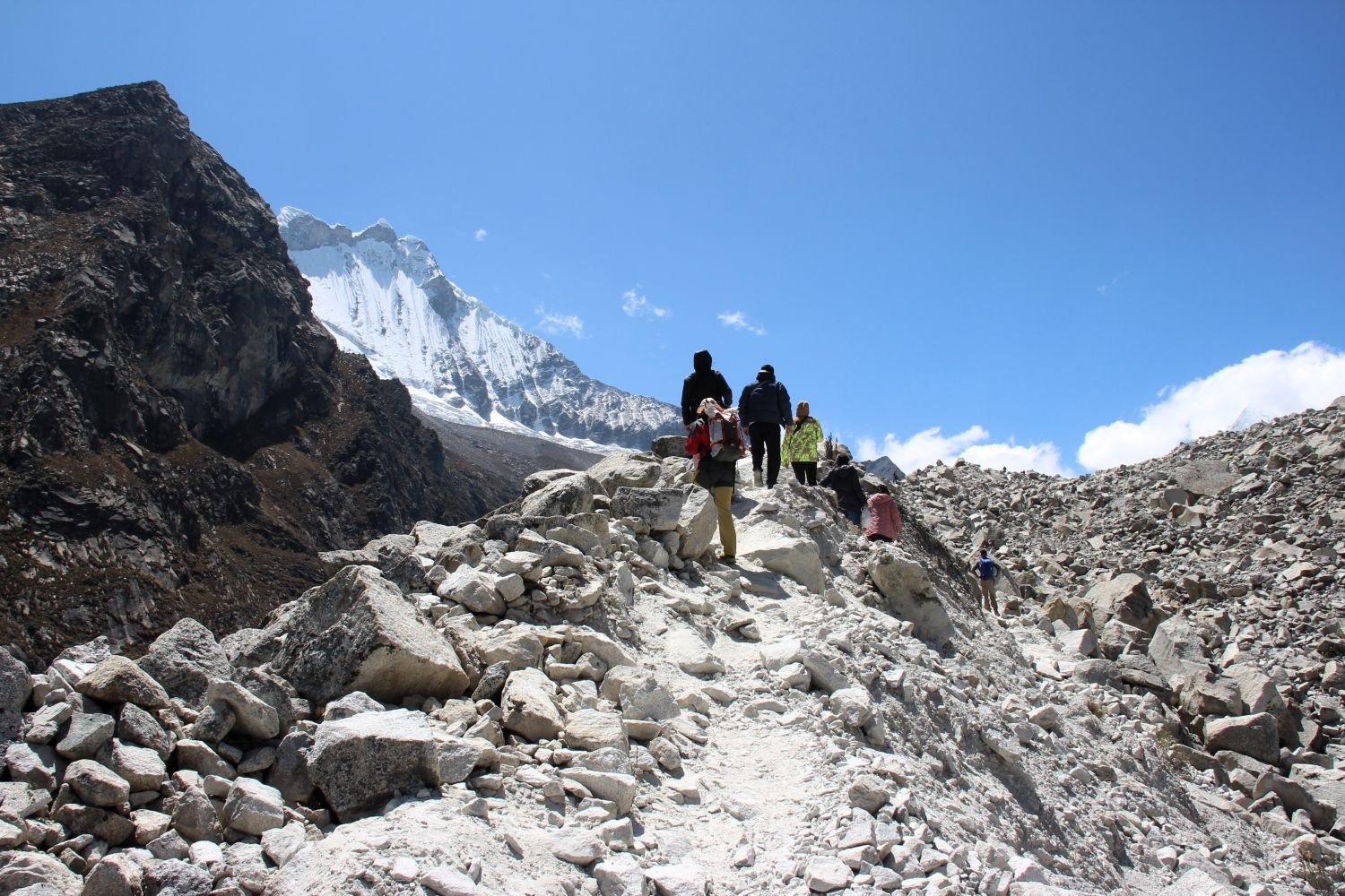 hikers hiking in Huascarán National Park, Peru