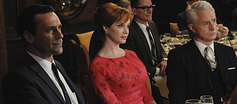 Don Draper and Joan Holloway and Roger Sterling