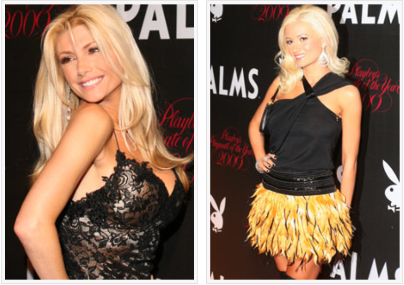 2001 PMOY Brande Roderick and Holly Madison at 2009 Playboy Playmate of the Year event red carpet