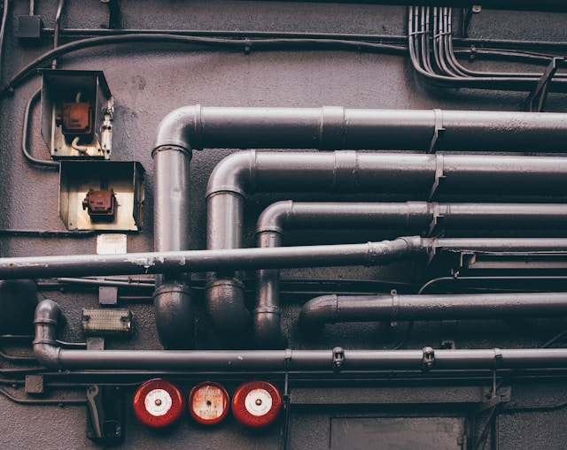 black plumbing pipes