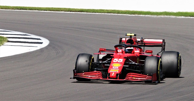 red formula one race car on track