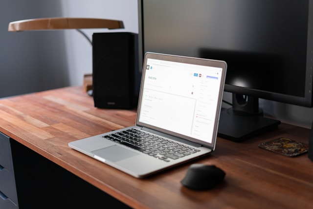 laptop on desk