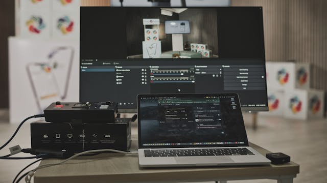 laptop on desk