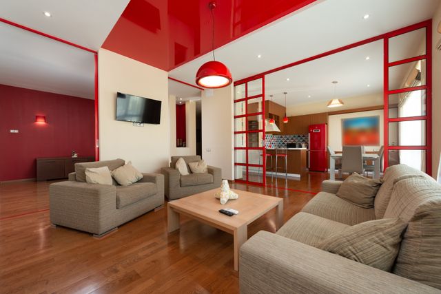 living room in modern apartment