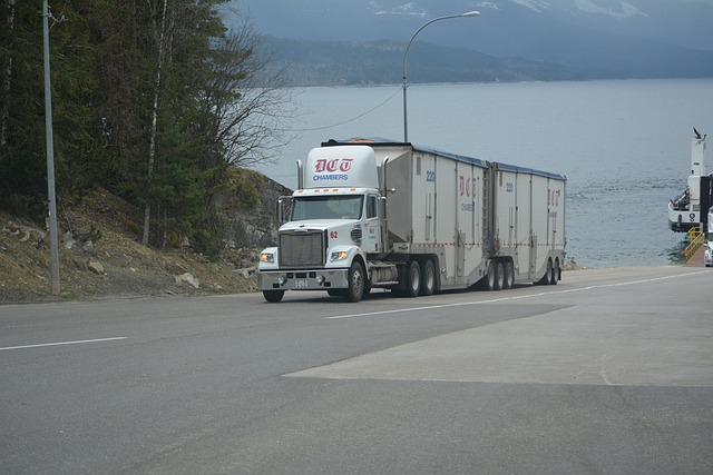 semi truck on highway