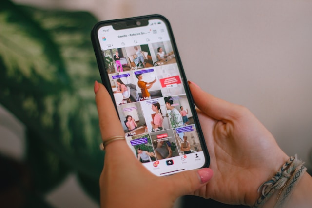 smartphone with tiktok