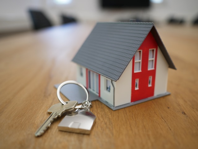 miniature house on table