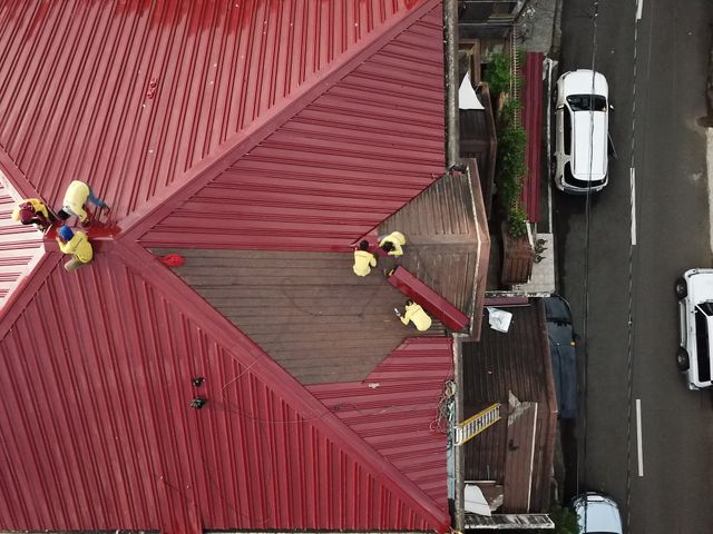 red metal roof