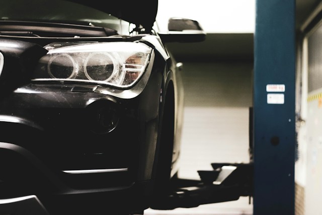 car in repair shop