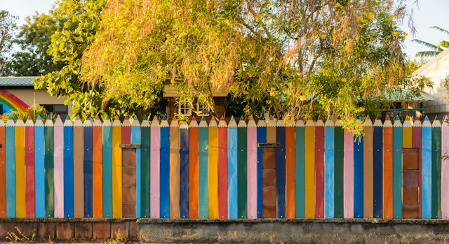 colorful fence